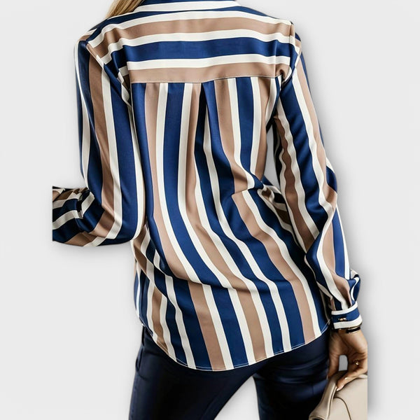 Emily - blusa de rayas casual y tranquila