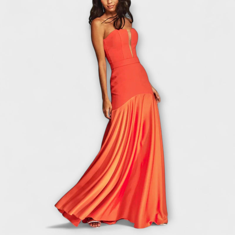Vada - Vestido Maxi sin hombros con escote en V