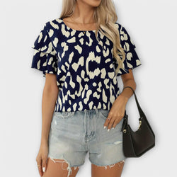 Evelyn - Blusa casual con cuello redondo