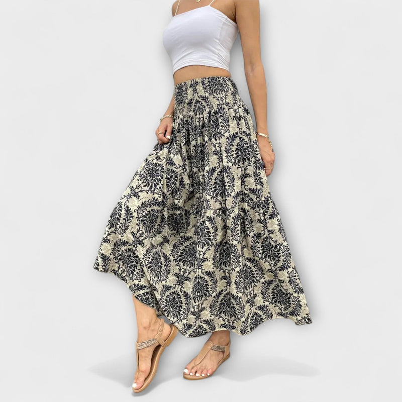 Falda fluida con estampado