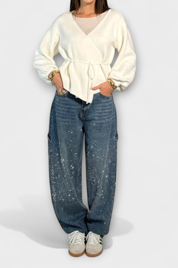 Fable - Jeans de Denim Brillantes en Estilo Balloon Carpenter