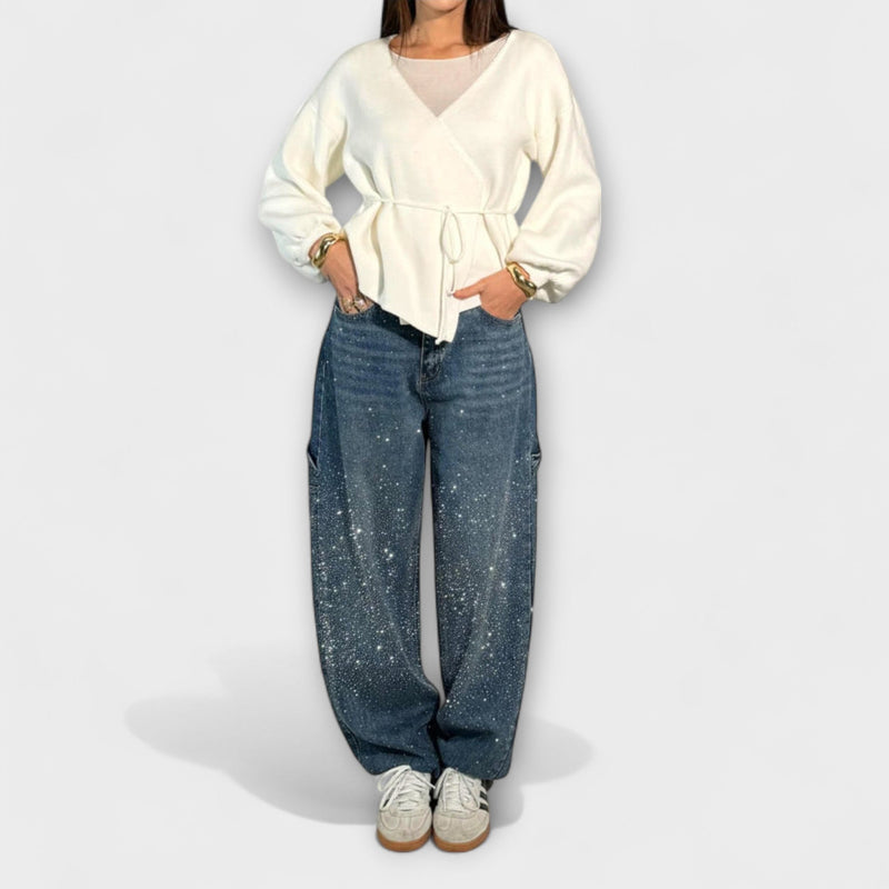 Fable - Jeans de Denim Brillantes en Estilo Balloon Carpenter