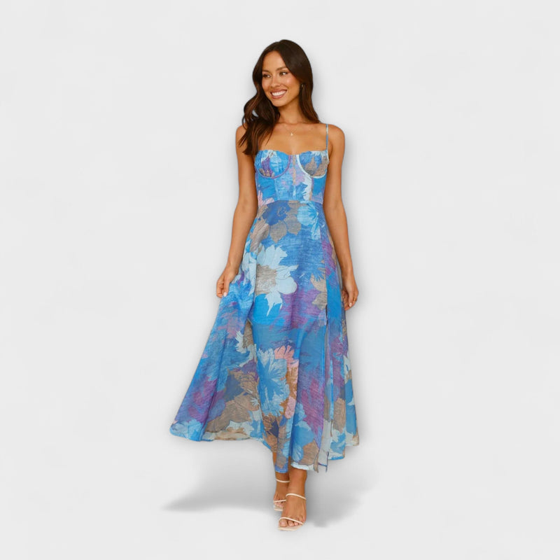 Audrey - Vestido de tirantes con estampado floral para mujeres - Elegante y Seductor