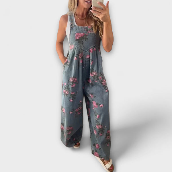 Bethany - Mono de mezclilla con estampado de flores