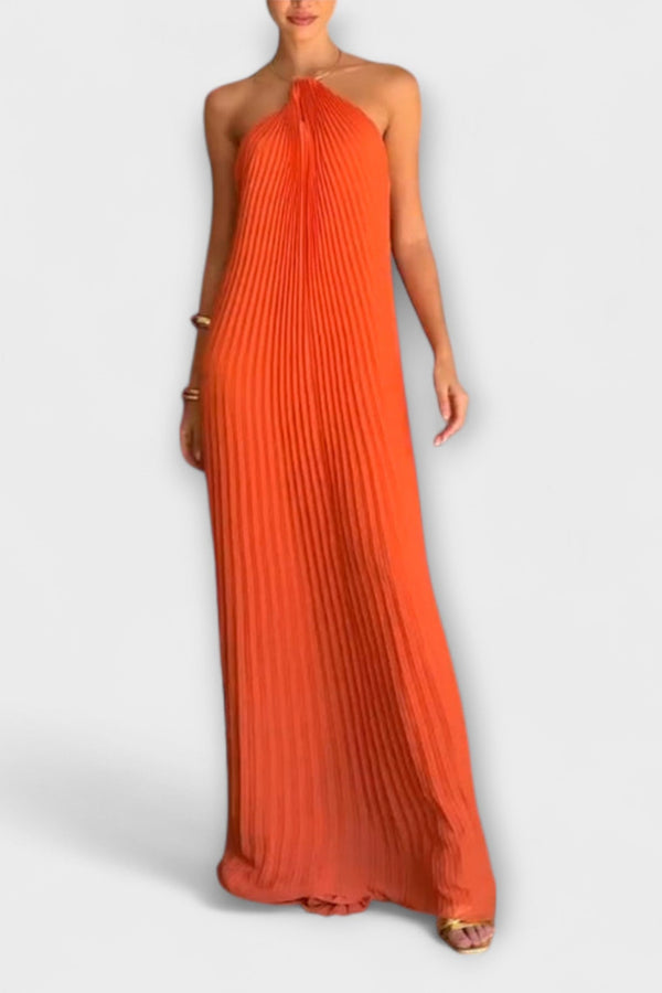 Poppy - Vestido elegante con escote plisado