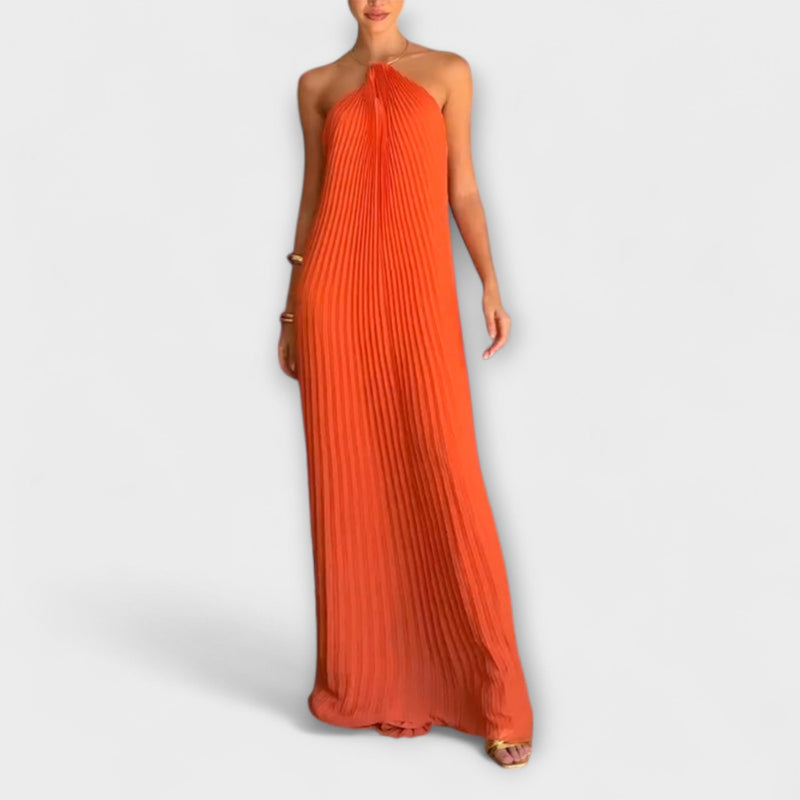 Poppy - Vestido elegante con escote plisado