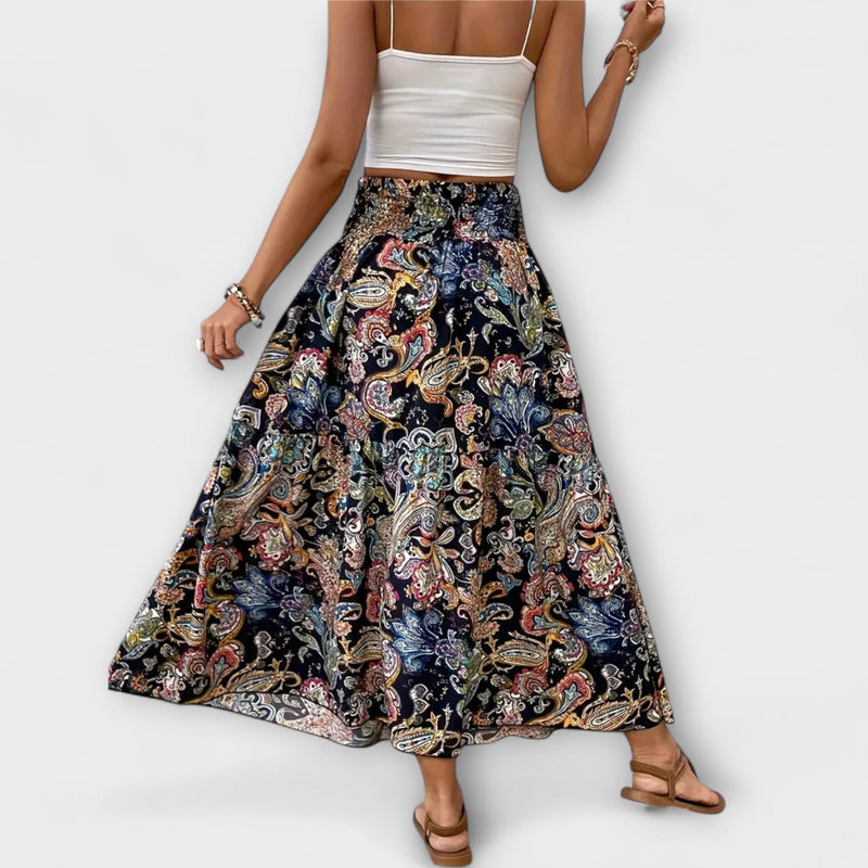 Falda fluida con estampado