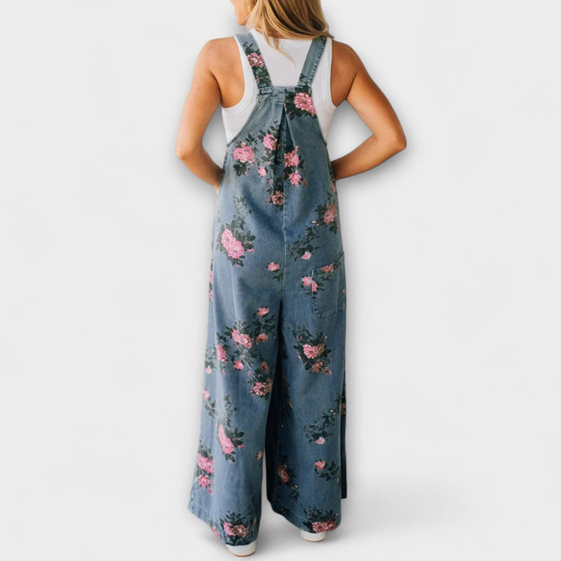 Bethany - Mono de mezclilla con estampado de flores