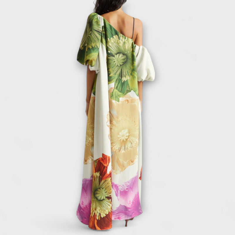 Melodía - Vestido Maxi Floral Asimétrico