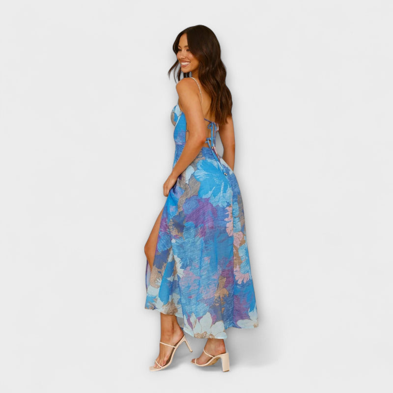 Audrey - Vestido de tirantes con estampado floral para mujeres - Elegante y Seductor