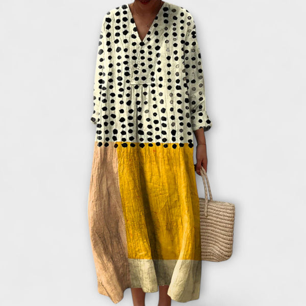 Frieda – Vestido de mezcla de algodón clásico y ligero
