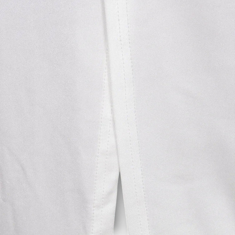 Selah - Vestido de manga larga blanco con escote en la cintura y acentos de strass