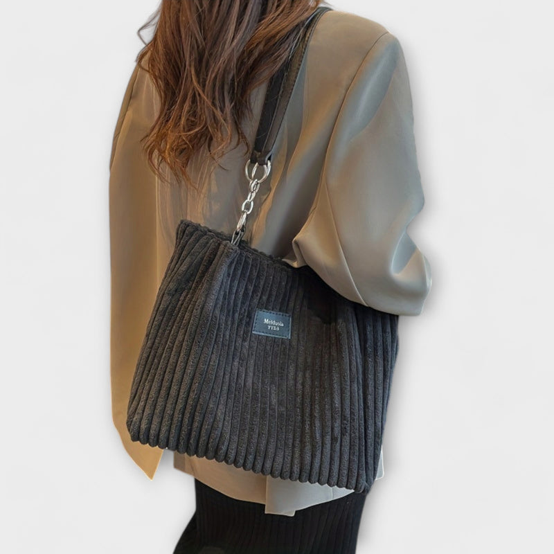 Bolso de hombro de terciopelo suave