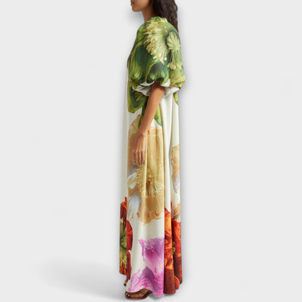 Melodía - Vestido Maxi Floral Asimétrico