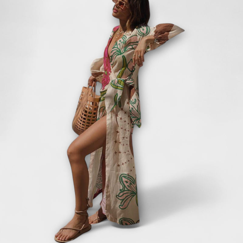 Tracey - Vestido Maxilargo con Cintura
