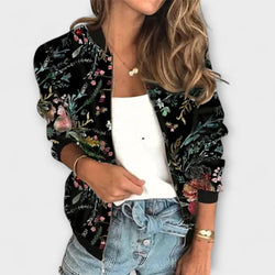 Linde - Chaqueta con cremallera estampada