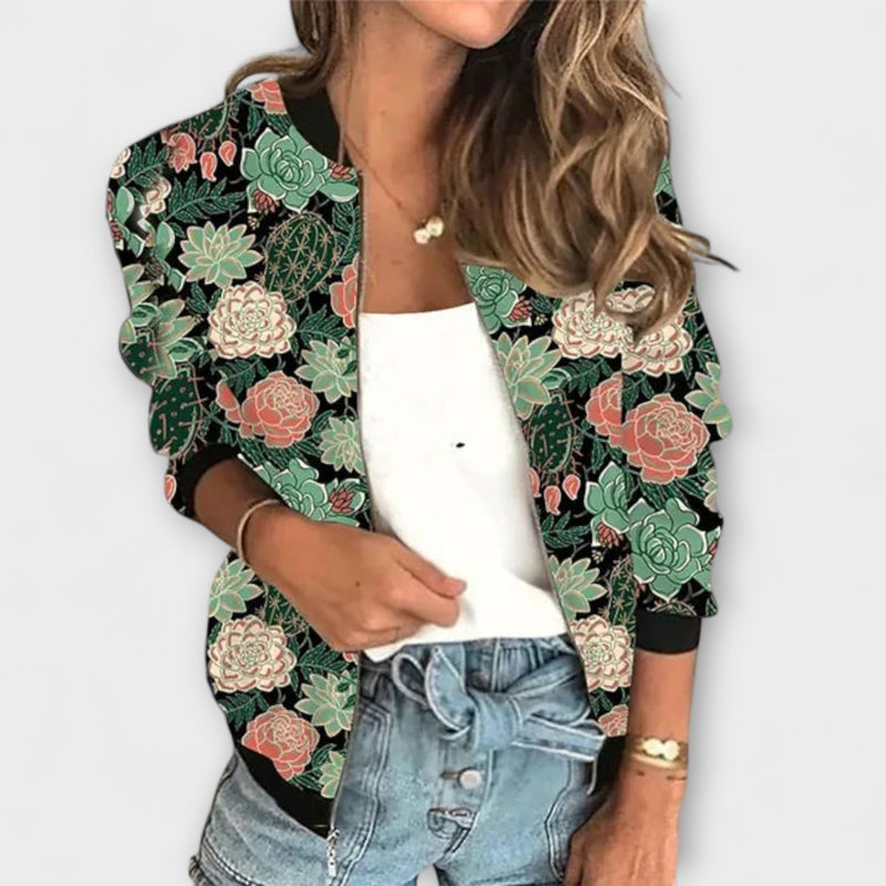 Linde - Chaqueta con cremallera estampada