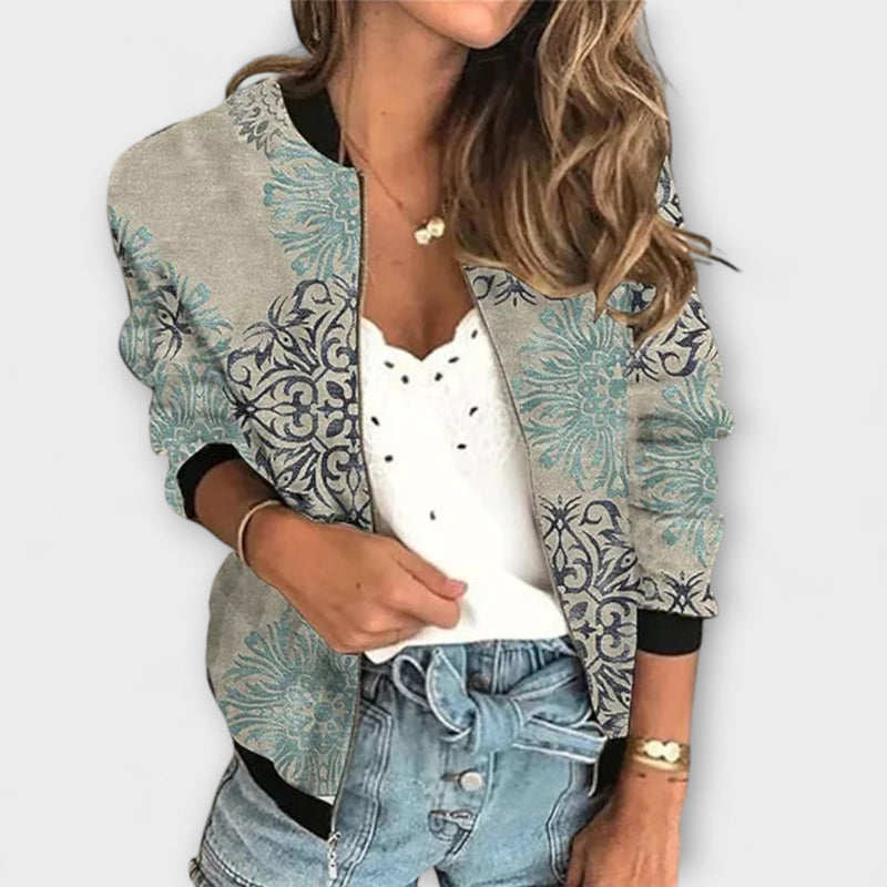 Linde - Chaqueta con cremallera estampada