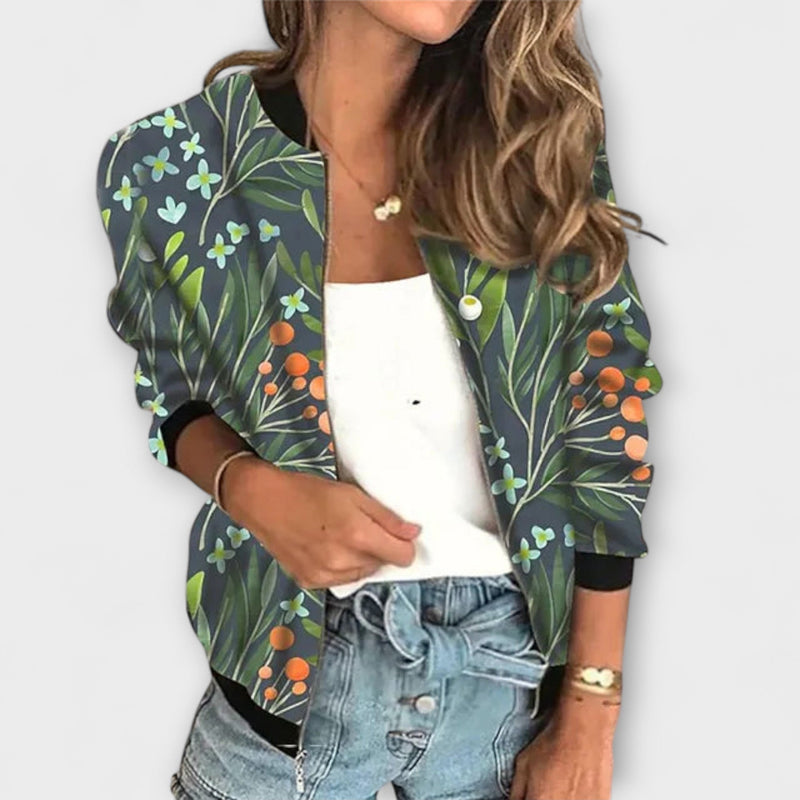Linde - Chaqueta con cremallera estampada