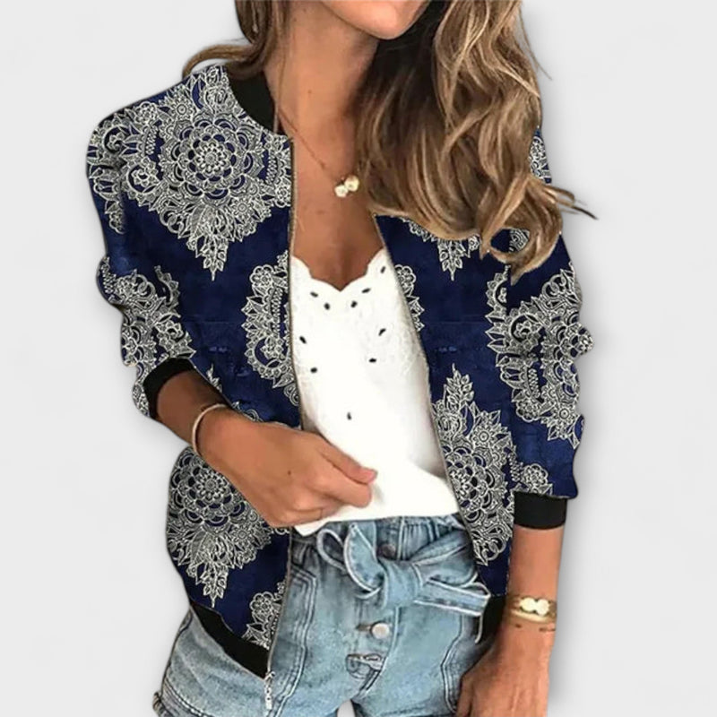 Linde - Chaqueta con cremallera estampada