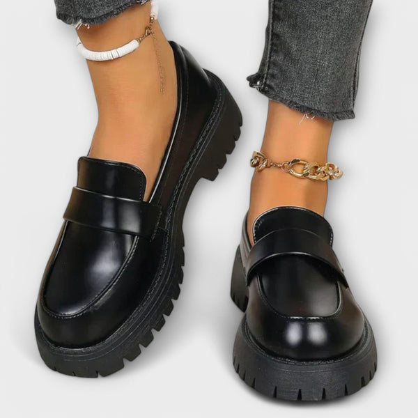 Mocasines para damas con diseño ortopédico y cuñas de satén