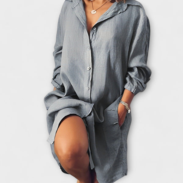 Blusa de lino casual para el día a día