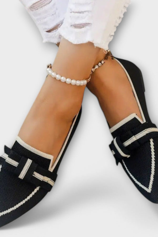 Zapatos planos para mujer con diseño anudado
