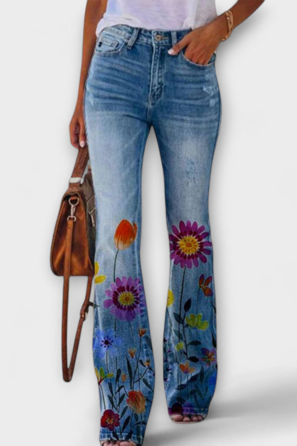 Pantalones con flores
