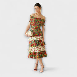 Harriet - Vestido Midi de Mayo Vibrante