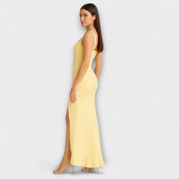 Bella - Vestido de Corsé de Satén con Volantes