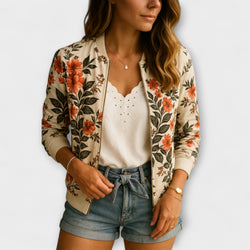 Kaelin - Chaqueta bomber elegante con estampado de flores
