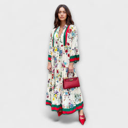 Oriana - Vestido maxi con estampado floral