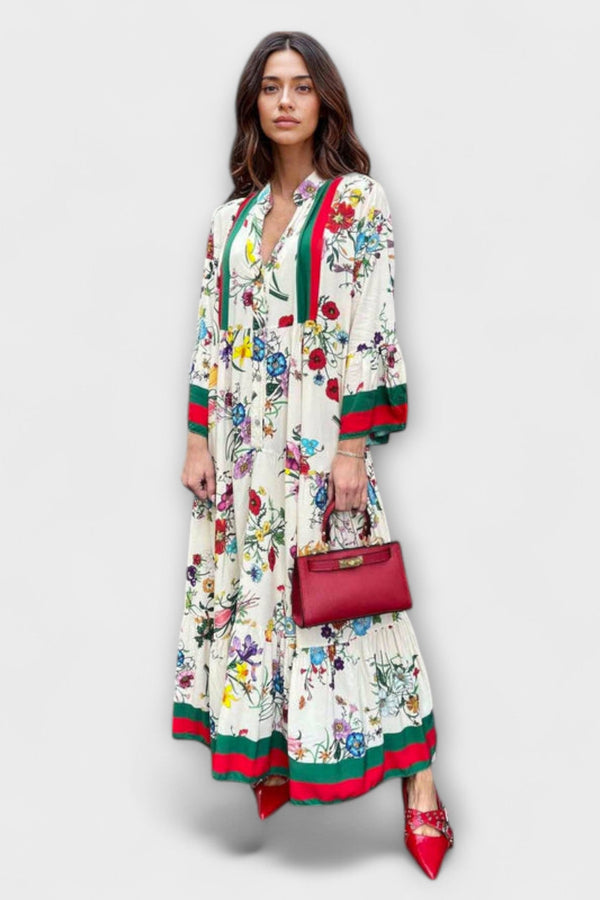 Oriana - Vestido maxi con estampado floral