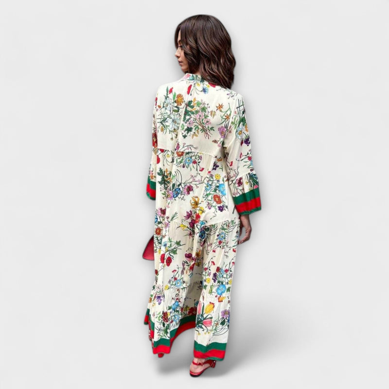 Oriana - Vestido maxi con estampado floral