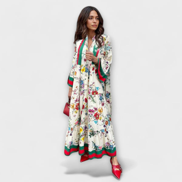 Oriana - Vestido maxi con estampado floral