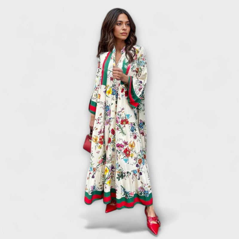 Oriana - Vestido maxi con estampado floral