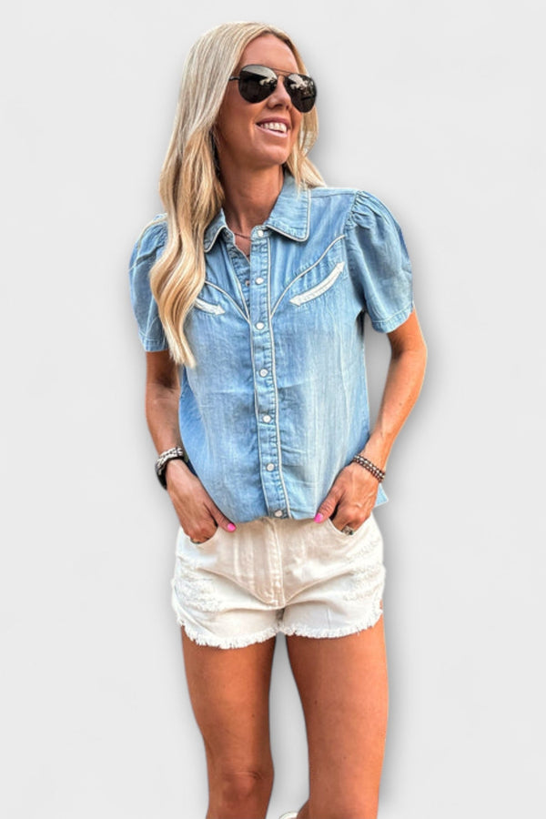Otoño - Camisa Western Blaue Booker con botones