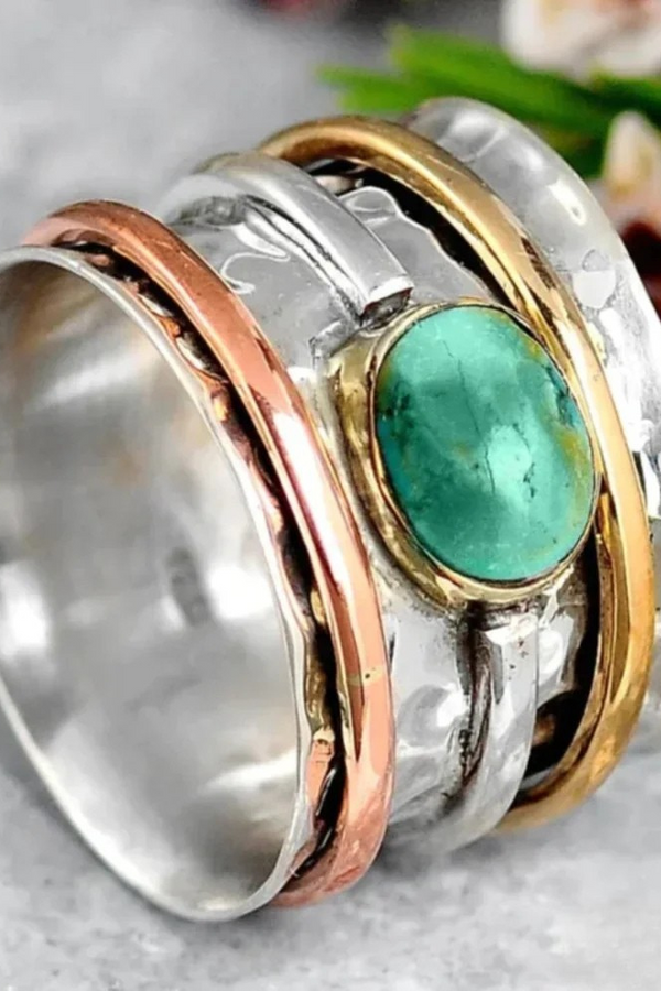 Anillo Vintage de Oro y Plata