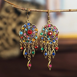 Pendientes Mandala Retro Coloridos
