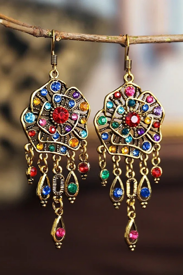 Pendientes Mandala Retro Coloridos