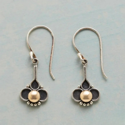 Pendientes de Perlas de Trébol Bohemio