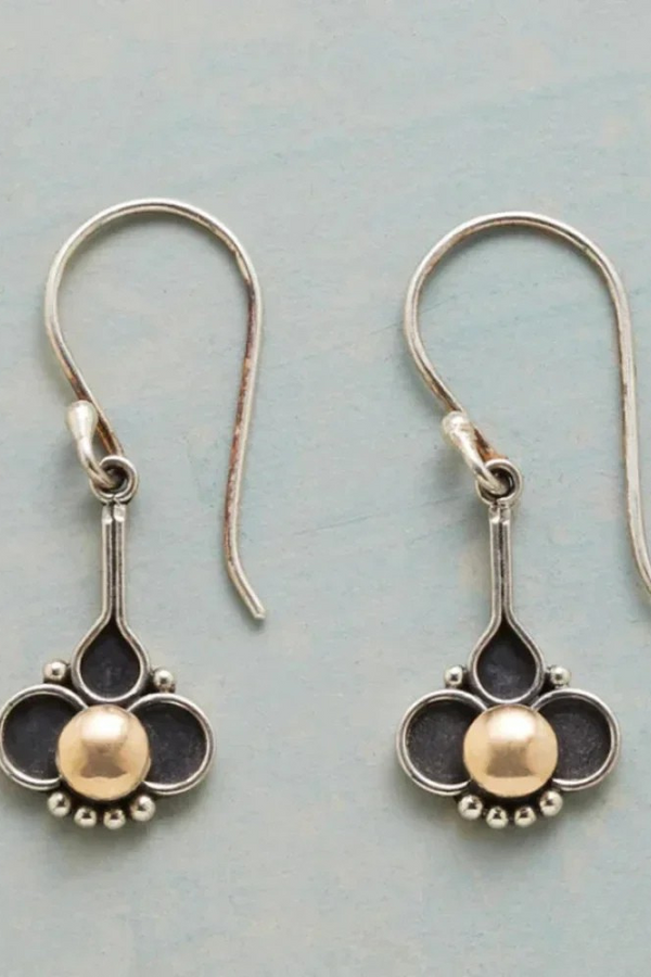 Pendientes de Perlas de Trébol Bohemio
