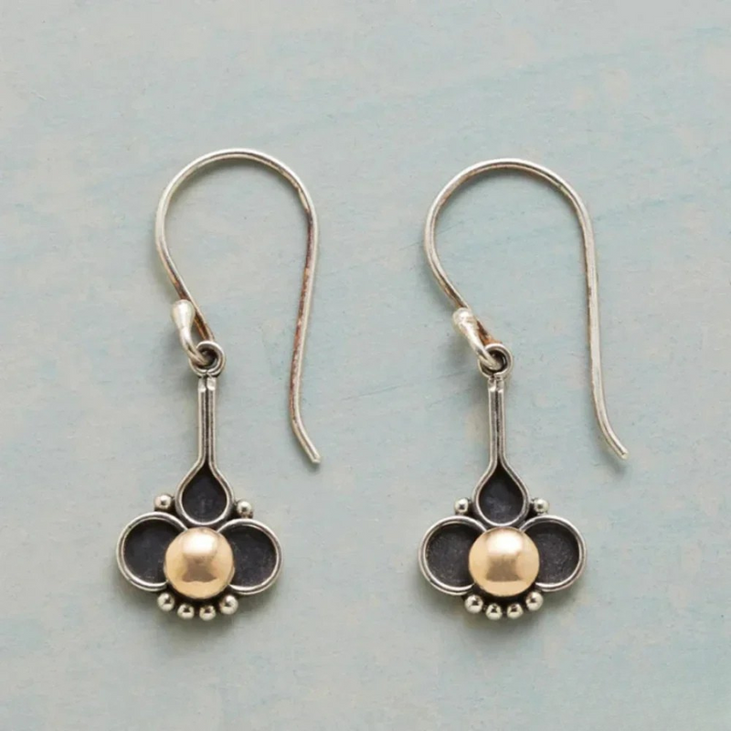 Pendientes de Perlas de Trébol Bohemio