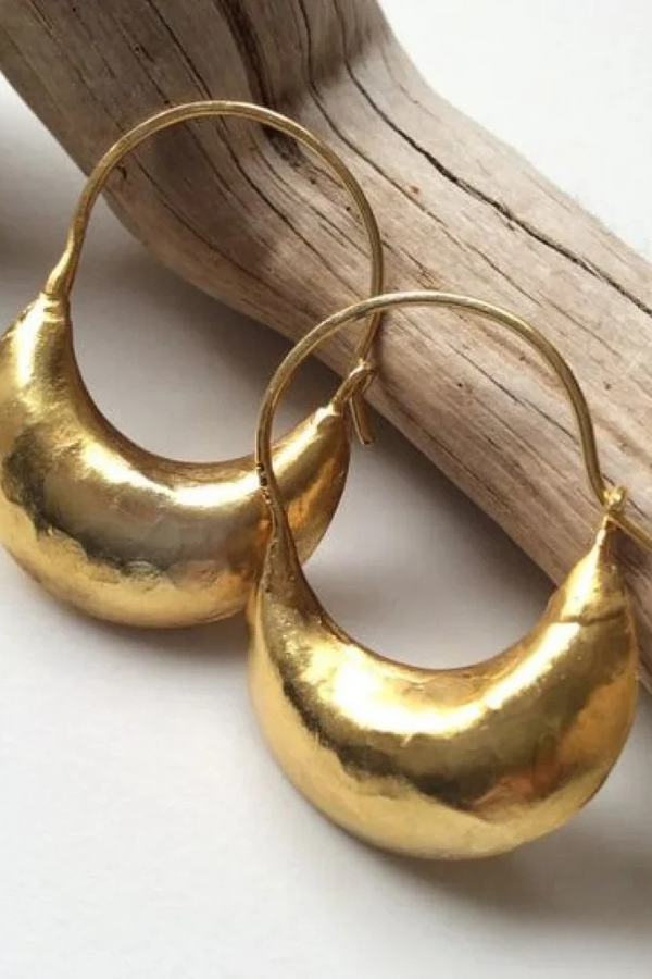 Pendientes de aro retro