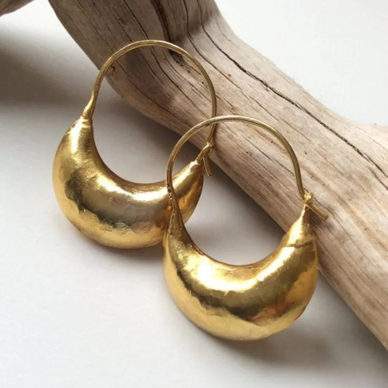 Pendientes de aro retro