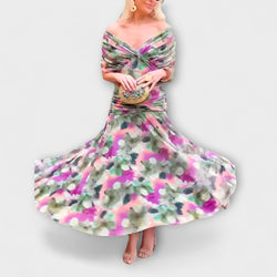 Aurora - Elegante vestido maxi con escote en V