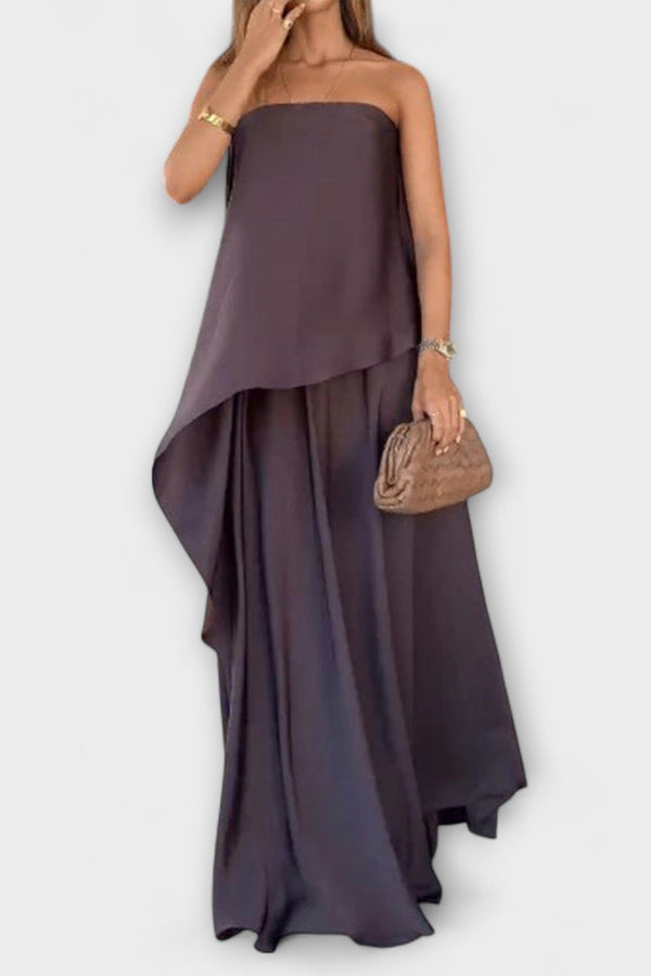 Ruby - Elegante top sin mangas y falda