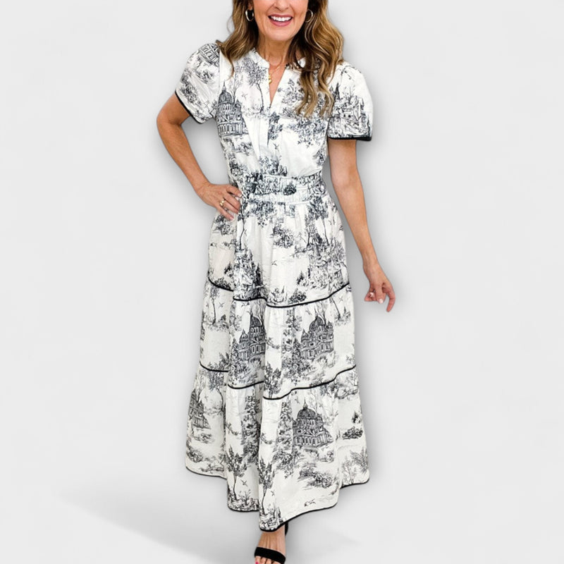 Eliza - Vestido Maxi de Toile Atemporal