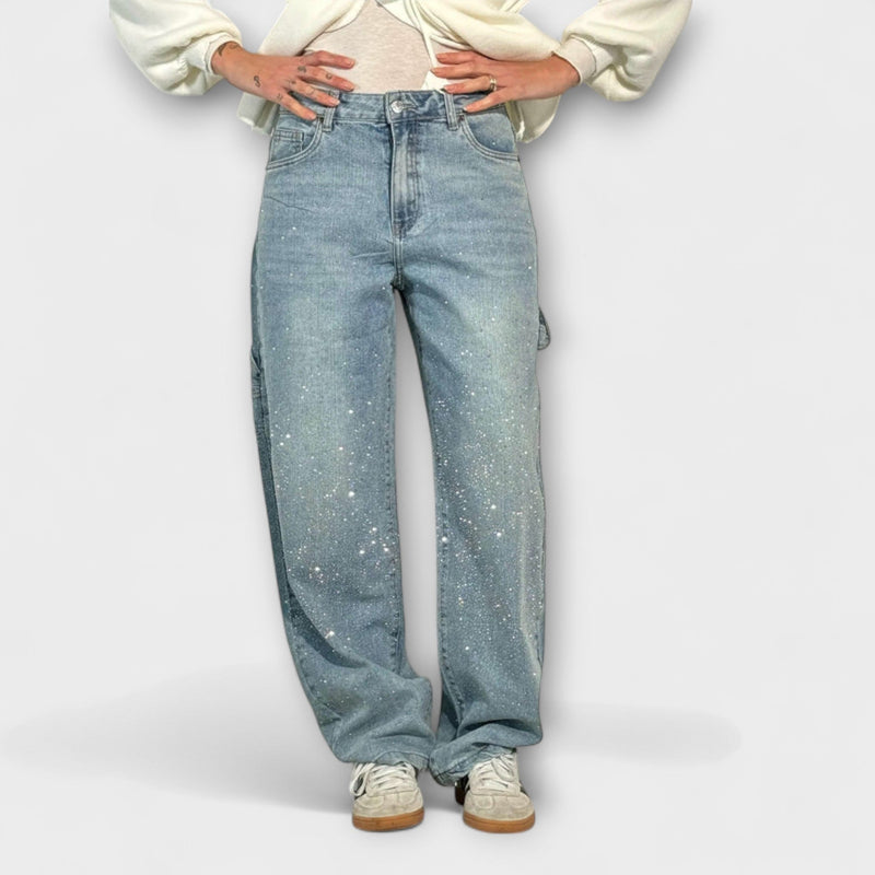 Fable - Jeans de Denim Brillantes en Estilo Balloon Carpenter