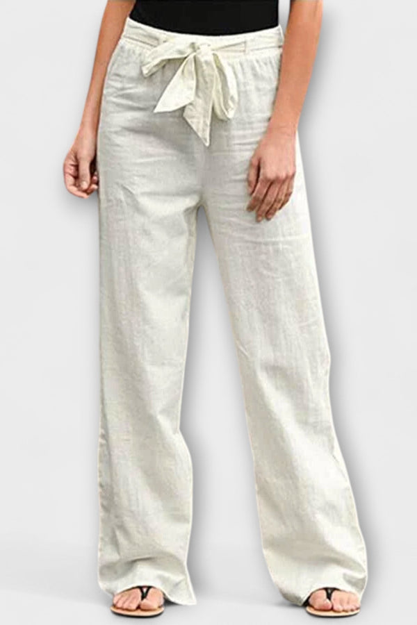 Loreen - Pantalones de lino ligeros